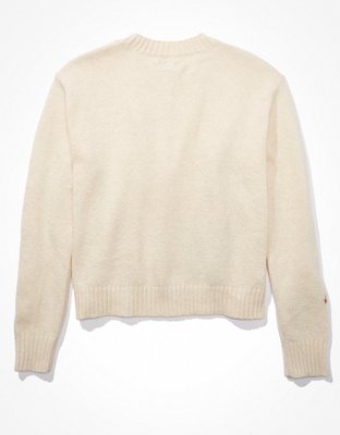 AE Cropped Floral Sweater