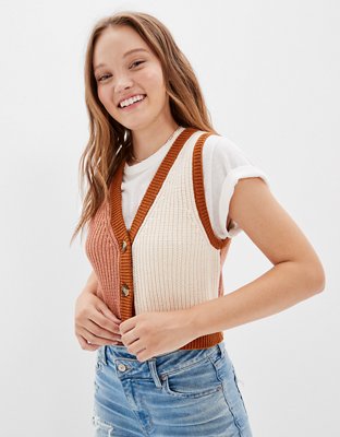Женские свитеры American Eagle AE Cropped Sweater Vest — фото 2