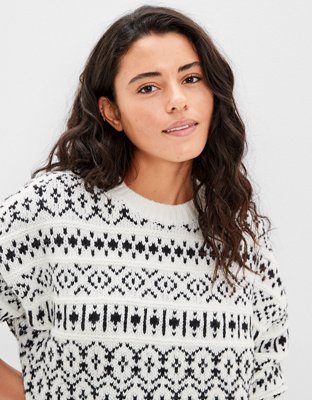Aerie Fairisle Crew Sweater  Clothes for women, Cozy cardigan sweater,  Mens outfitters