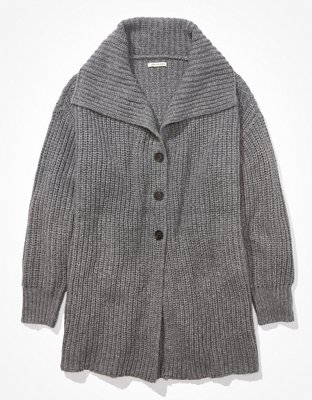 AE Oversized Collared Cardigan