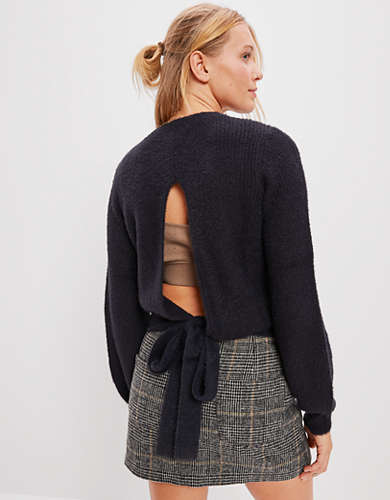 AE Backless Bow Sweater