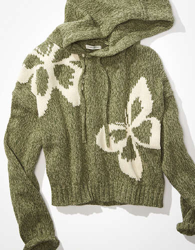 American Eagle AE Butterfly Hoodie Sweater