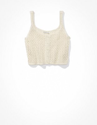 AE Button-Front Sweater Cami
