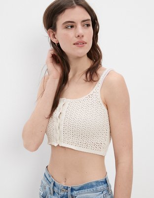 AE Button-Front Sweater Cami