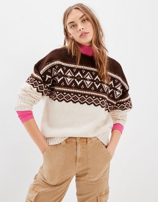 AE Fair Isle Crew Neck Sweater