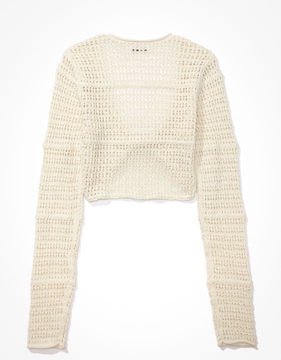 AE Twist-Front Pullover Sweater