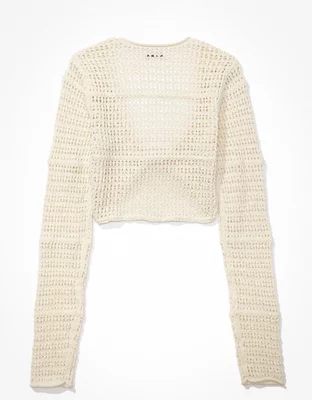AE Twist-Front Pullover Sweater