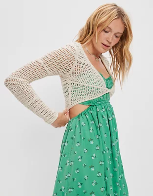 AE Twist-Front Pullover Sweater