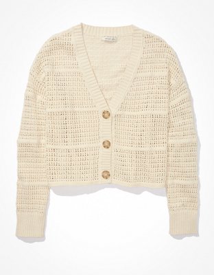 AE Cropped Knit Cardigan