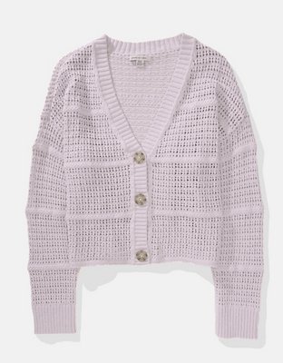 AE Cropped Knit Cardigan