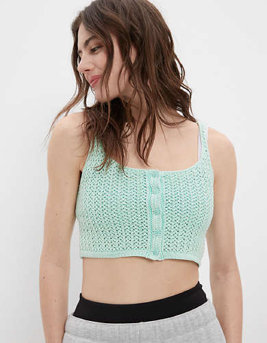 AE Button-Front Sweater Cami