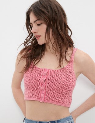 AE Button-Front Sweater Cami