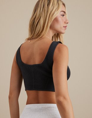 AE Cropped Sweater Tank Top