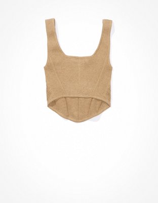AE Cropped Sweater Tank Top