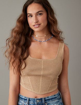 AE Cropped Sweater Tank Top
