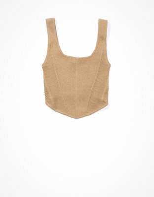 AE Cropped Sweater Tank Top