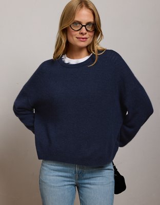 AE77 Cashmere-Blend Crew Neck Sweater