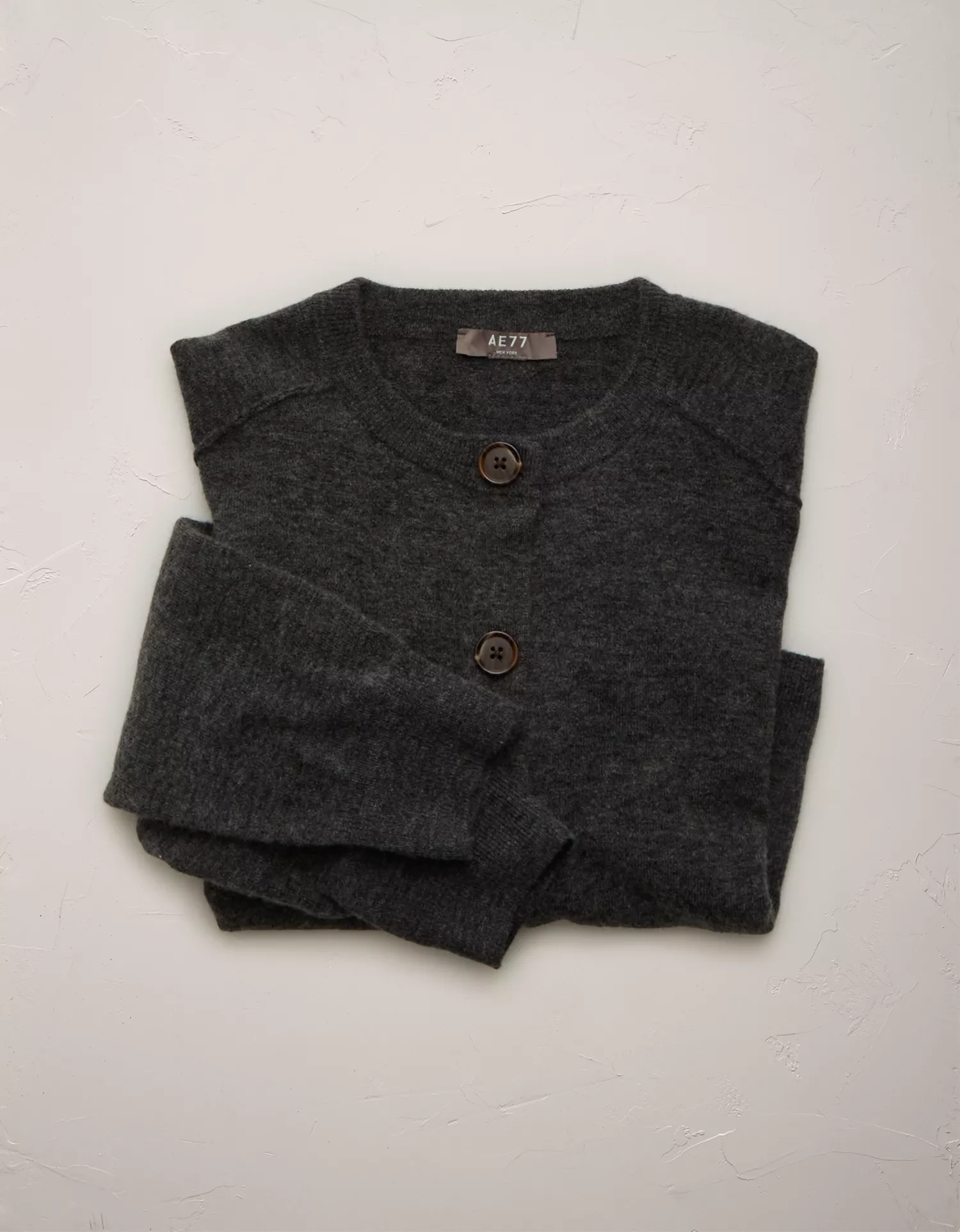 AE77 Cashmere-Blend Button-Up Cardigan Sweater - thumbnail 2