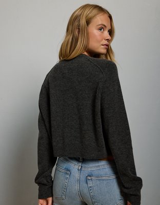 AE77 Cashmere-Blend Button-Up Cardigan Sweater