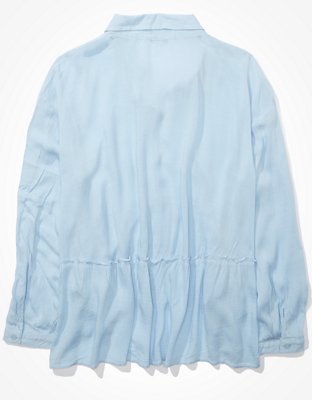 Женские рубашки American Eagle AE Ruffled Button Up Shirt — фото 2