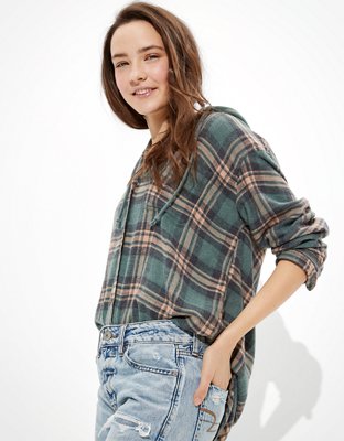 ae flannel hoodie