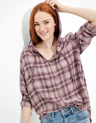 american eagle womens plaid shirt