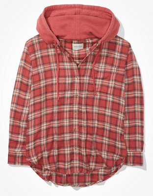 american eagle flannel hoodie