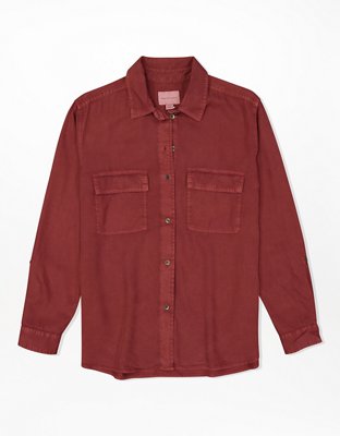 AE Balloon-Sleeve Button-Up Shirt