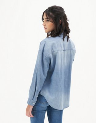 Мужские рубашки American Eagle AE Denim Button-Up Shirt — фото 2
