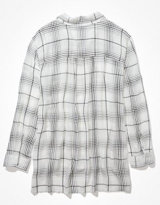 AE Plaid Button-Up Shirt
