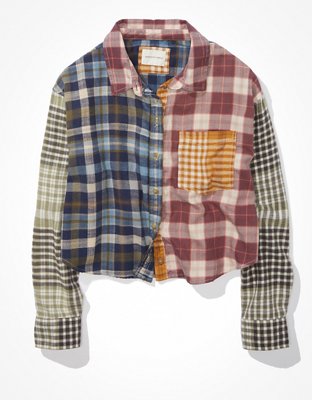 AE Cozy Cabin Cropped Flannel