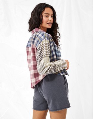 AE Cozy Cabin Cropped Flannel