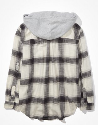 Женские худи American Eagle AE Cozy Cabin Oversized Flannel — фото 4