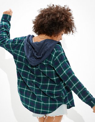 AE Cozy Cabin Oversized Hoodie Flannel