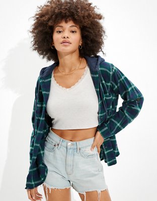 AE Cozy Cabin Oversized Hoodie Flannel