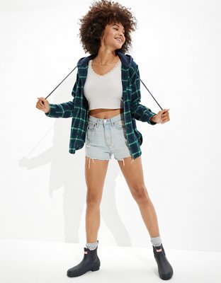 AE Cozy Cabin Oversized Hoodie Flannel