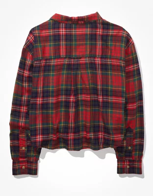 AE Cozy Cabin Cropped Flannel