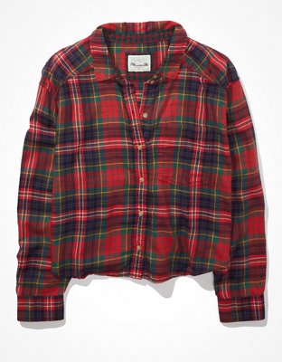 AE Cozy Cabin Cropped Flannel