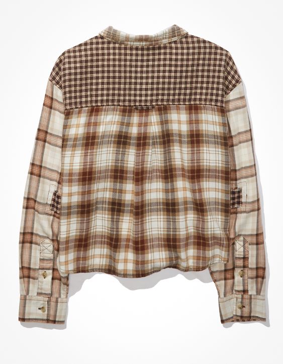 AE Cozy Cabin Cropped Flannel