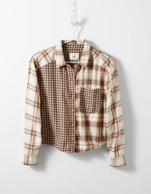 AE Cozy Cabin Cropped Flannel