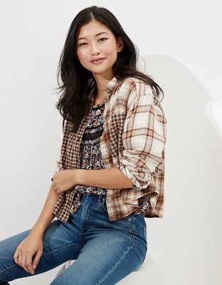 AE Cozy Cabin Cropped Flannel
