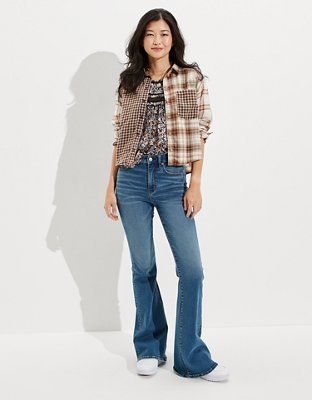 AE Cozy Cabin Cropped Flannel