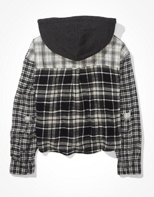 Женские худи American Eagle AE Cozy Cabin Cropped Flannel — фото 4