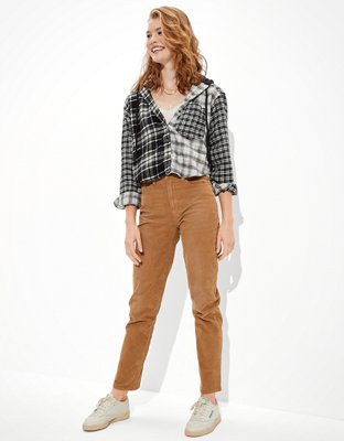 Женские худи American Eagle AE Cozy Cabin Cropped Flannel — фото 5
