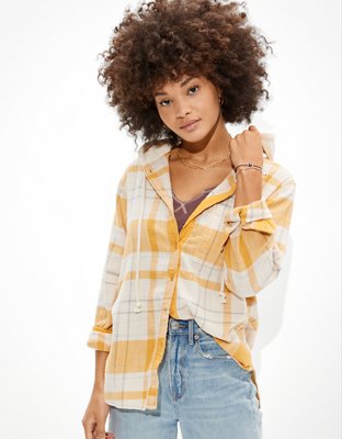 ae flannel hoodie