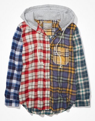 ae flannel hoodie
