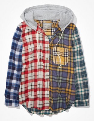 AE Cozy Cabin Flannel Hoodie