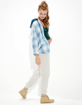 AE Cozy Cabin Flannel Hoodie