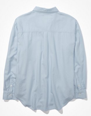 AE Oversized Oxford Button-Up Shirt