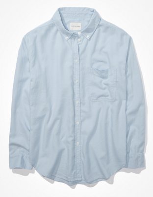 AE Oversized Oxford Button-Up Shirt